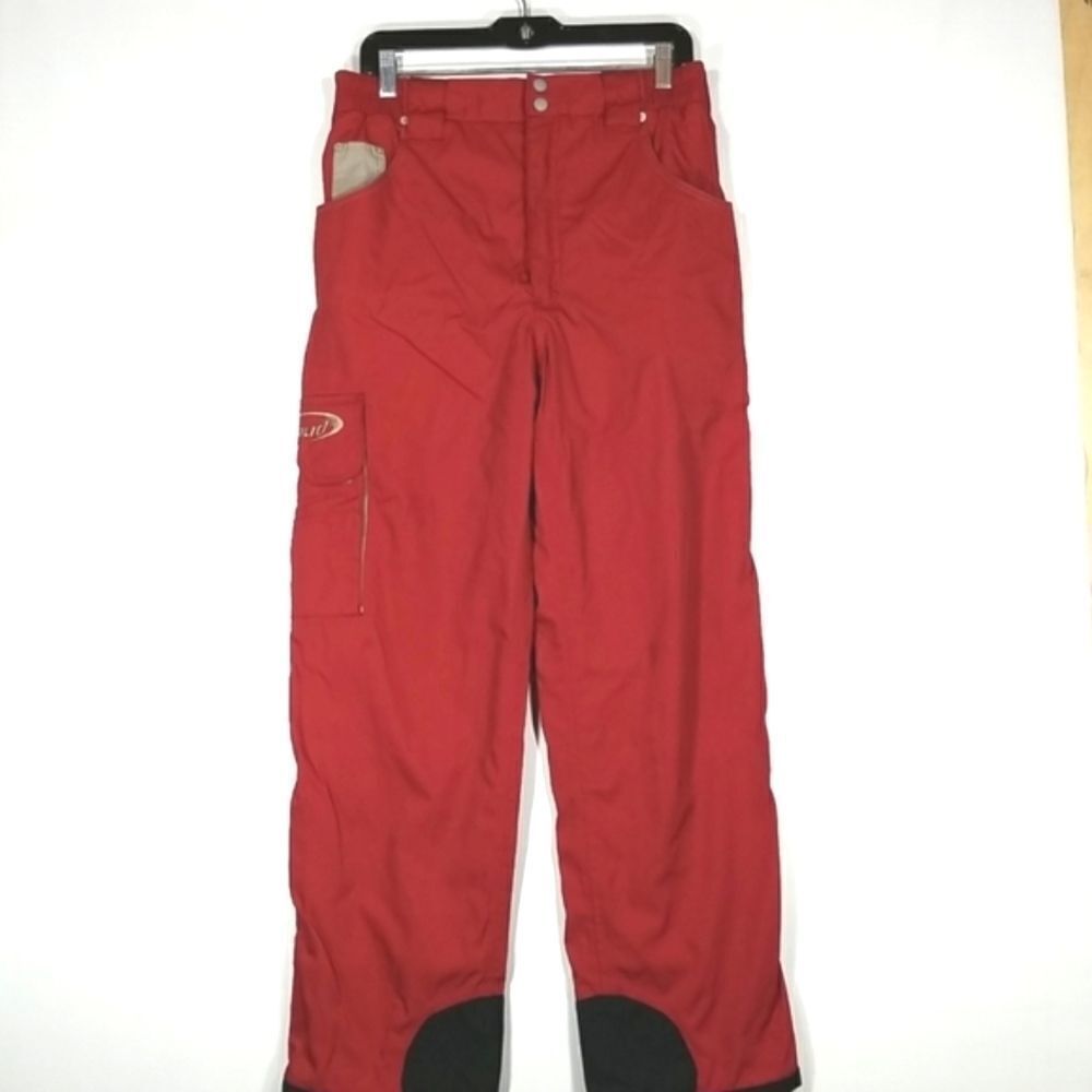 Valid Snow Board Ski Pants Unisex Medium Red Black Grey Made in Canada Vintage